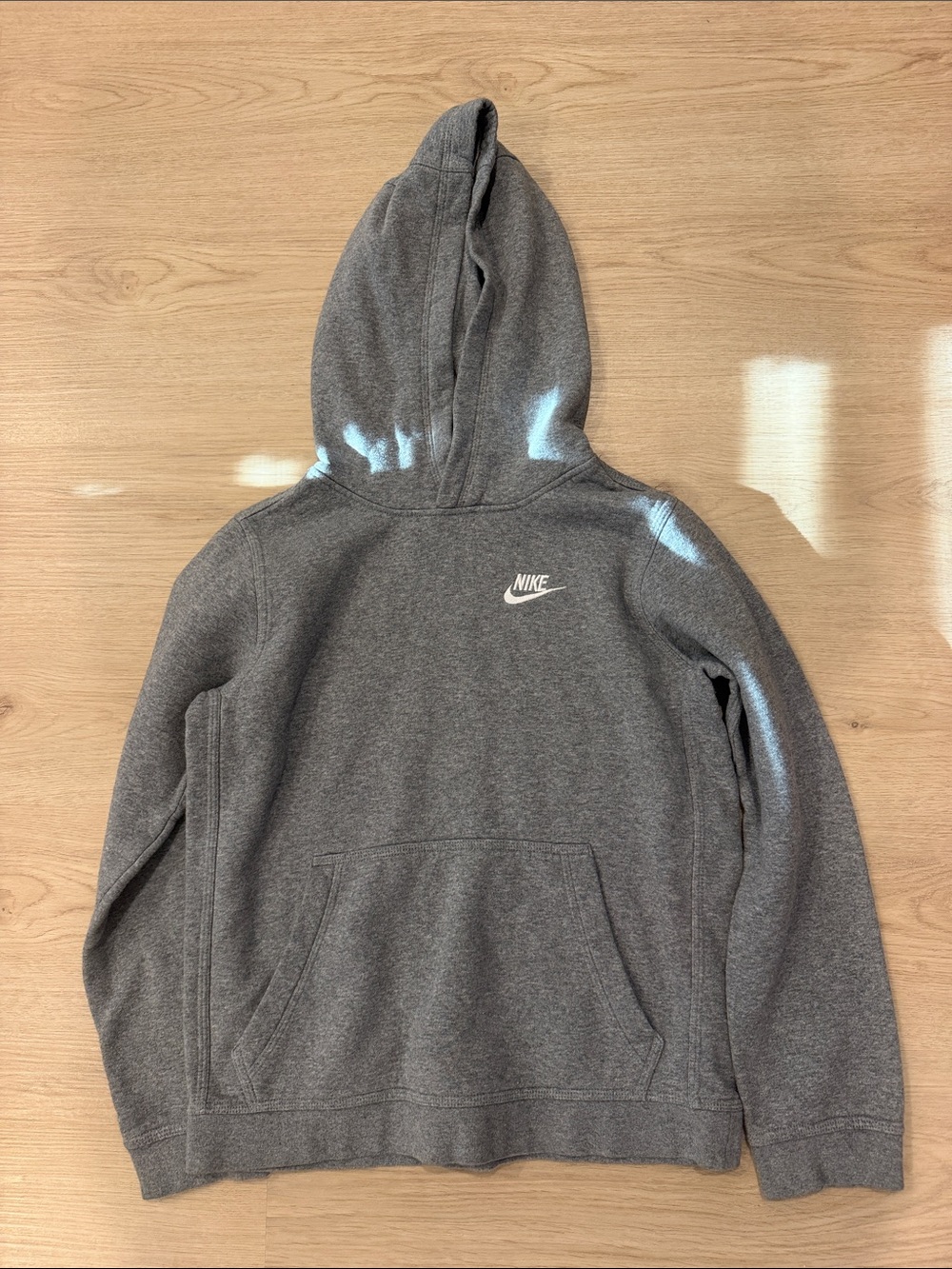 Nike large Gray Crewneck Hoodie Sweatshirt